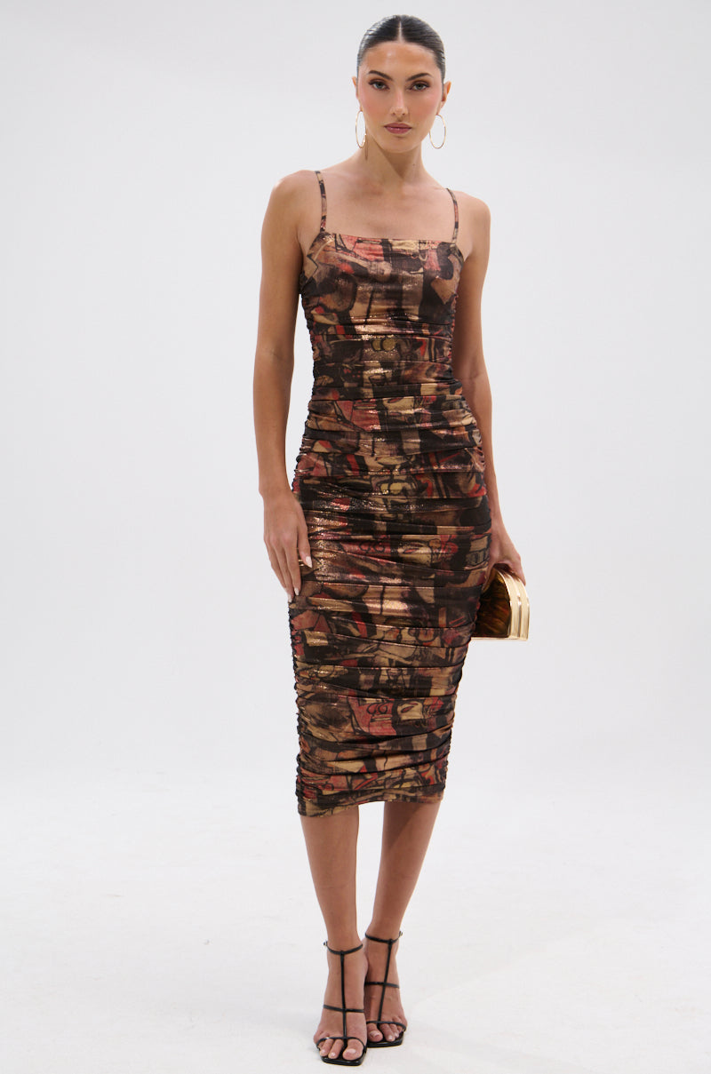 HEAVEN SENT MESH MIDI DRESS