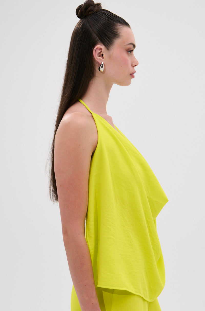 BRIGHTEST IN THE CITY COWL NECK BLOUSE