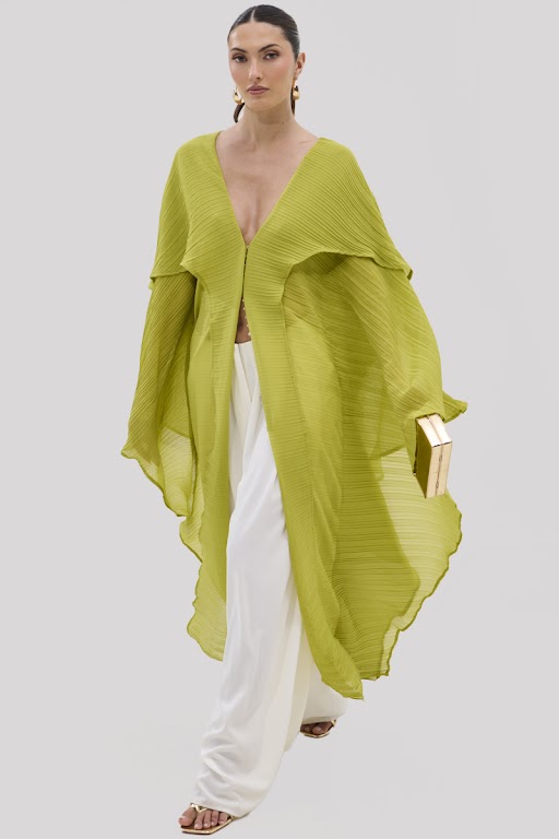 FLY AWAY WITH ME BLOUSE IN CHARTREUSE