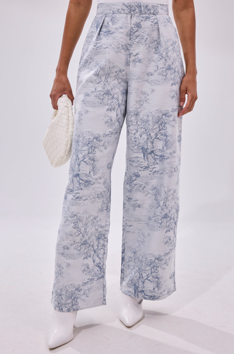 BOOKED N BUSY JACQUARD TROUSER