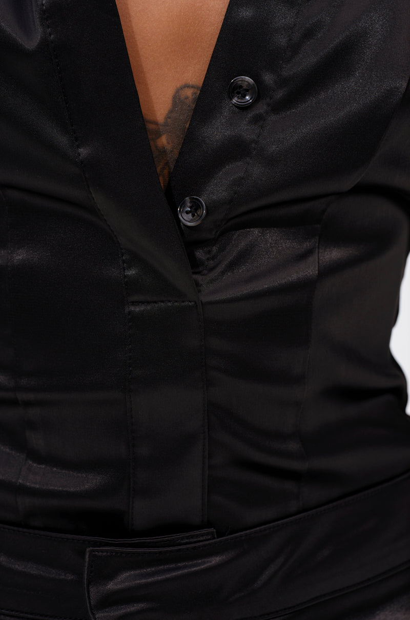 DOWN FOR WHATEVER BUTTON DOWN BODYSUIT