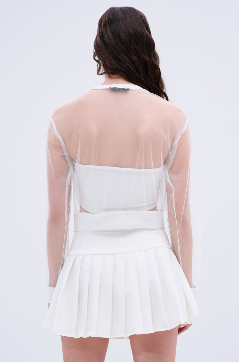 GABRIELLA EMBELLISHED MESH TOP