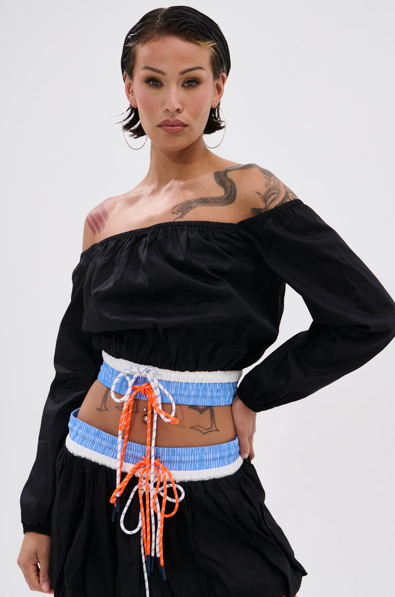 LET IT GO OFF THE SHOULDER BLOUSE