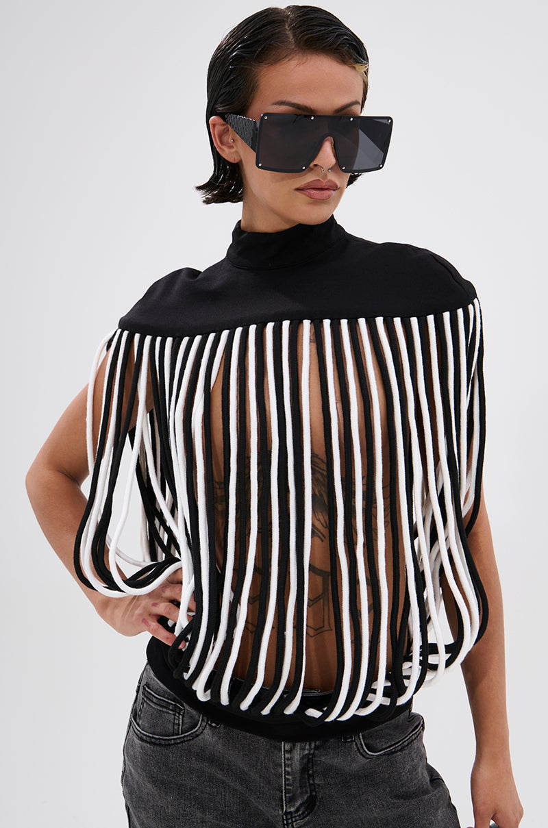 POWER TRIP FRINGE BLOUSE