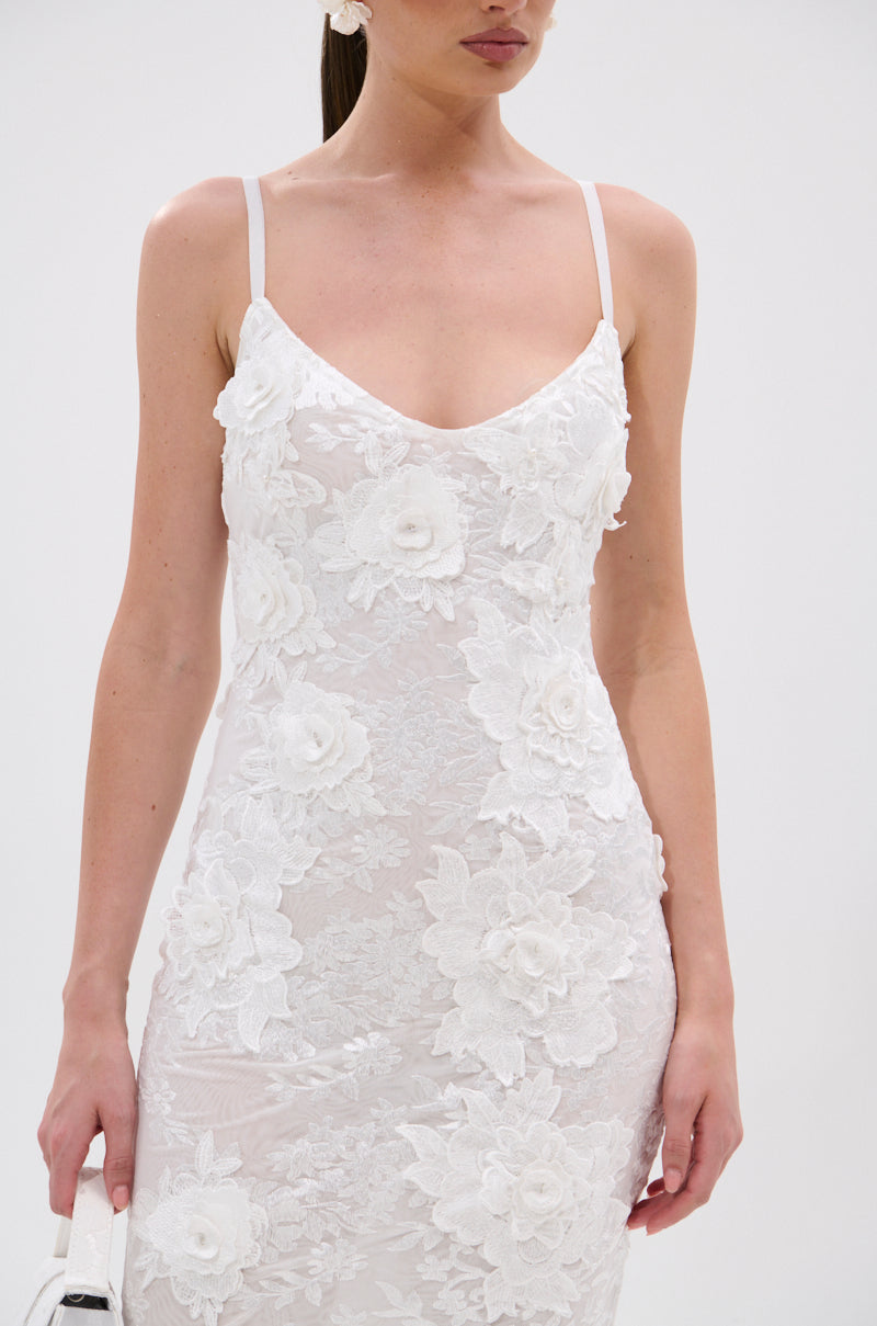 IRIS FLORAL MIDI DRESS