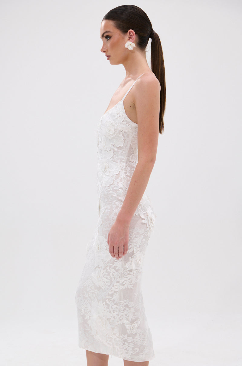 IRIS FLORAL MIDI DRESS