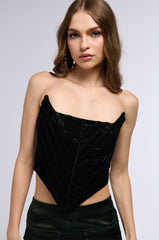 ABOUT LAST NIGHT CORSET TOP IN BLACK