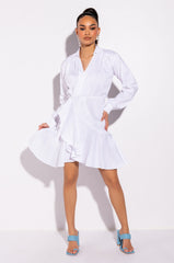 ADDICTED TO YOU WRAP FRONT MINI DRESS