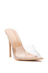 AZALEA WANG ANNETTE SLIP ON NUDE MULE