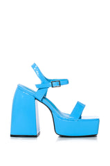 AZALEA WANG AVILA PATENT SANDAL IN BLUE