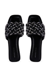 AZALEA WANG BARRON BLACK FLATFORM SLIDE