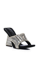 AZALEA WANG BESIMA SILVER EMBELLISHED WEDGE SANDAL