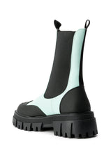 AZALEA WANG GENEVIEVE FLATFORM BOOTIE IN BLUE