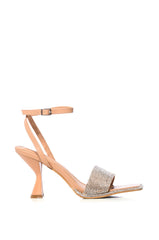 AZALEA WANG MARION NUDE EMBELLISHED SANDAL