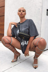 AZALEA WANG MOVING TO THE CITY DIAMOND WRAPPED STRAPPY HEEL