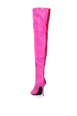 AZALEA WANG NEAPOLITAN RED AND PINK TWO TONED BOOT