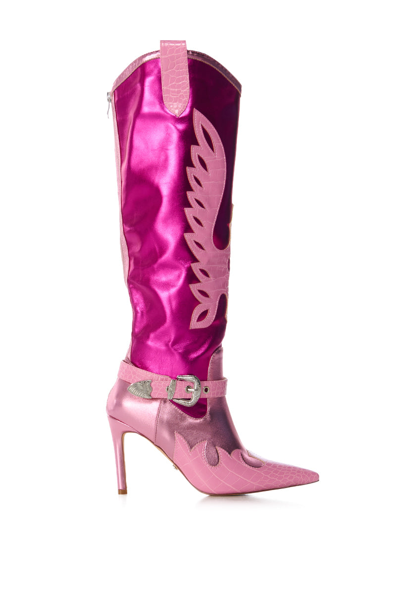 AZALWA WANG PINKSTER WESTERN STILETTO BOOT