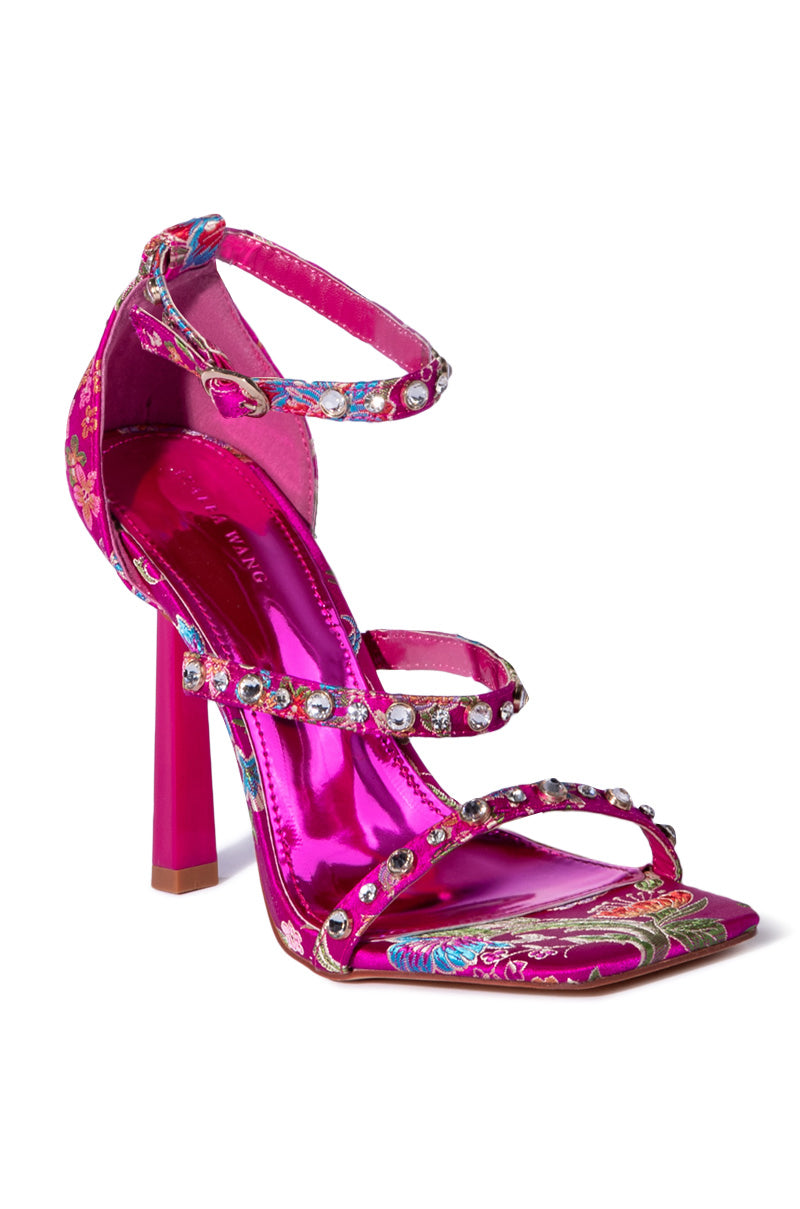 AZALEA WANG GABRIELLA STILETTO SANDAL IN PINK