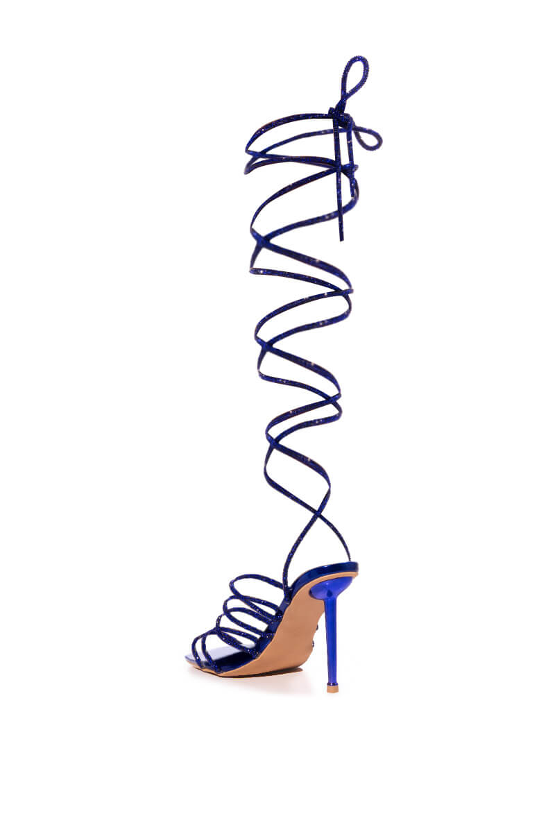AZALEA WANG STATION TIE UP SANDAL IN BLUE