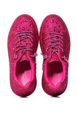AZALEA WANG STOP AND STARE FLAT SNEAKER IN PINK