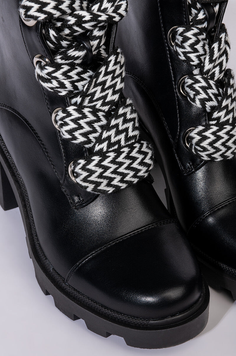 AZALEA WANG TAKE IT OUT BACK CHUNKY BOOTIE IN BLACK