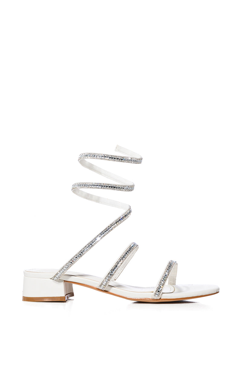 AZALEA WANG TALIRA WHITE COIL FLAT SANDAL