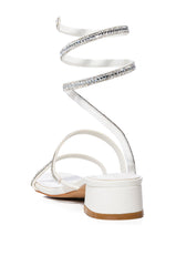 AZALEA WANG TALIRA WHITE COIL FLAT SANDAL