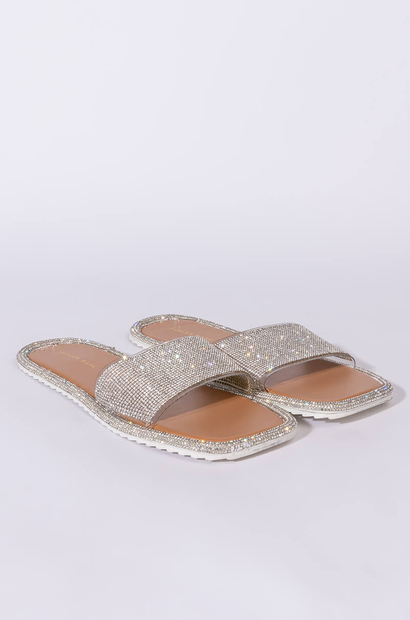 AZALEA WANG WAKE ME WHEN IT'S ALL OVER FLAT SANDAL IN NUDE