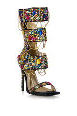 AZALEA WANG WARHOL MULTI EMBELLISHED SANDAL