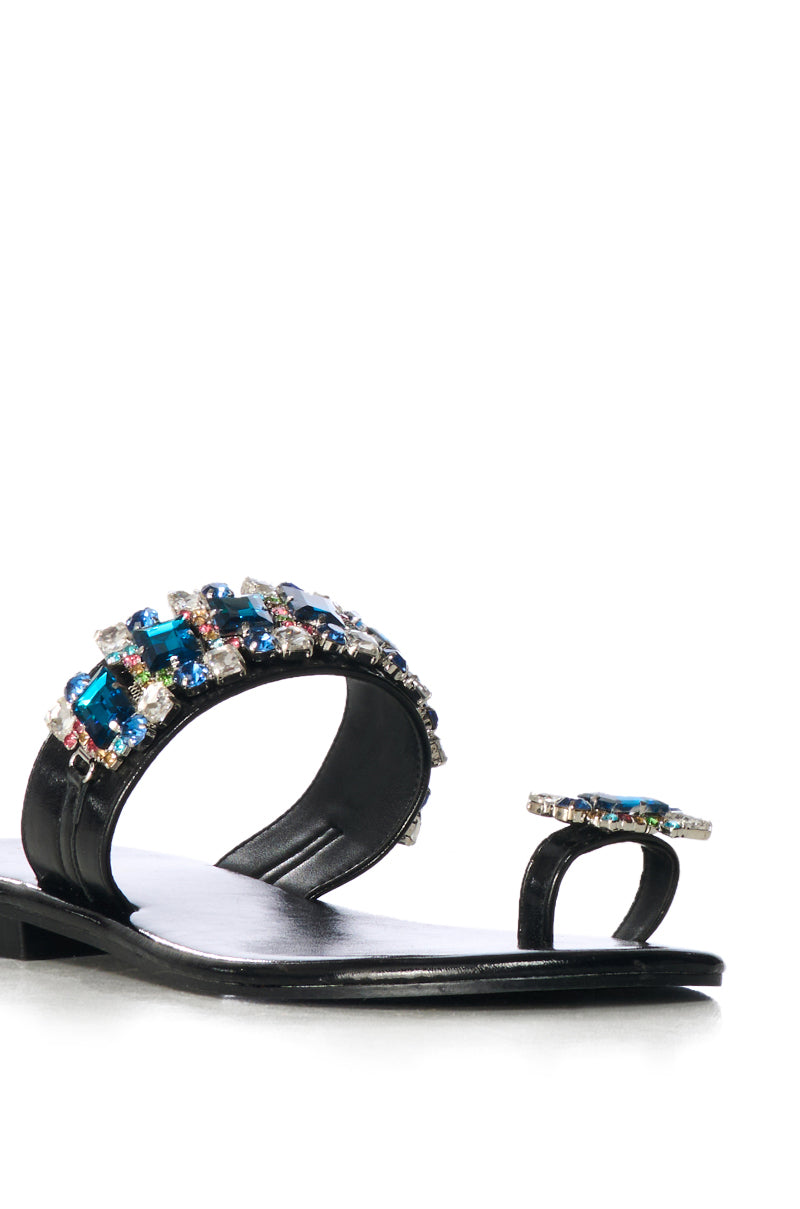 AZALEA WANG WHIMSEY BLUE RHINESTONE SANDAL