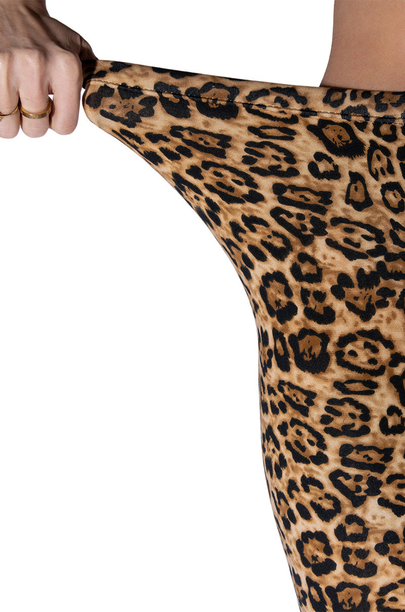 AZALEA WANG BAYBAY LEOPARD PRINT PANTS BOOT
