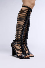 AZALEA WANG ZIVA LACE UP SANDAL