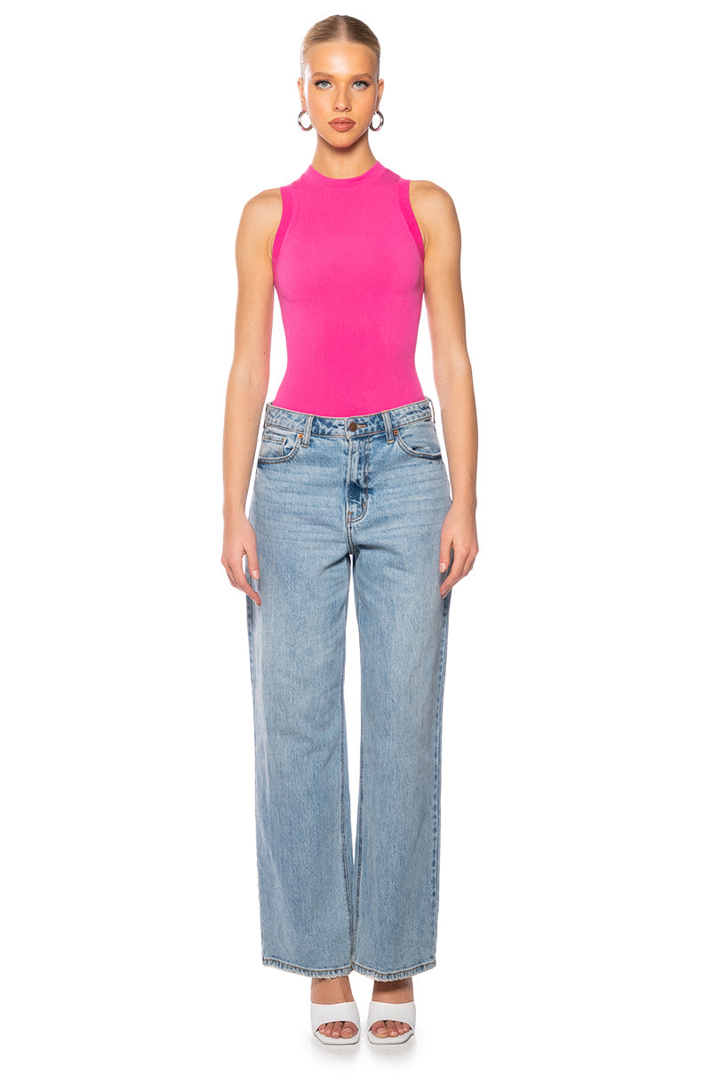 BACK TO THE BASICS HIGH NECK BODYSUIT