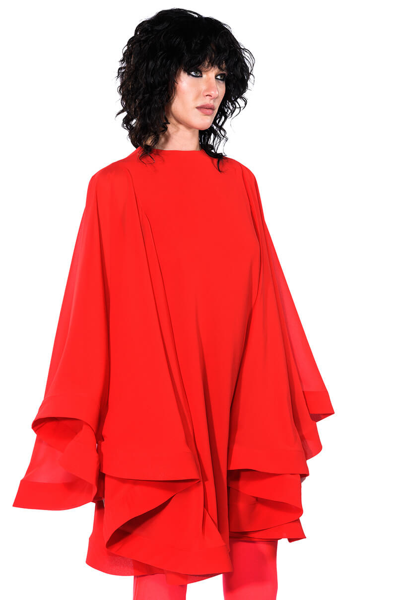 BAD ROMANCE RELAXED DRAPE MINI DRESS