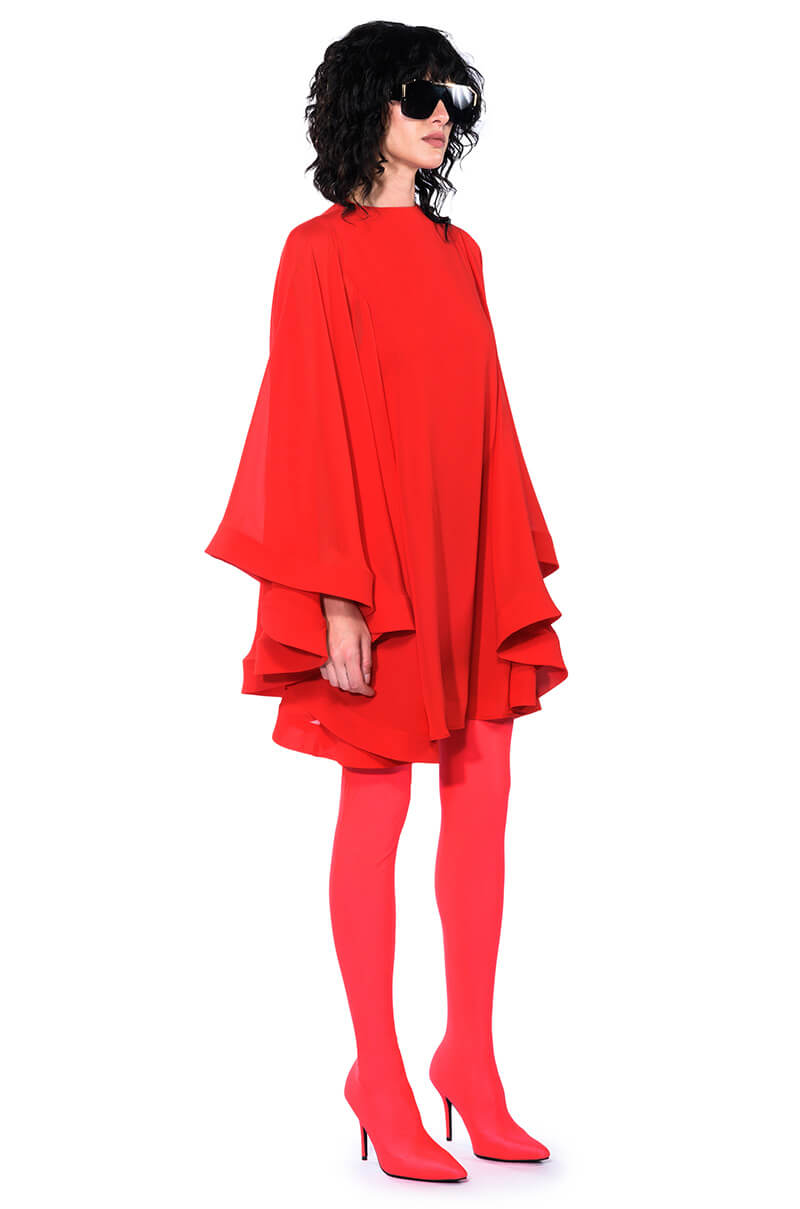 BAD ROMANCE RELAXED DRAPE MINI DRESS