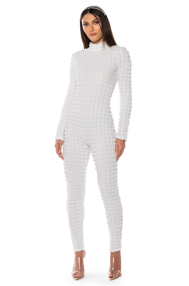 BEAT THE ODDS TEXTURED CATSUIT