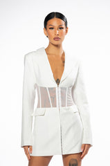 BEIBS IN THE TRAP CORSET BLAZER