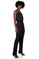 BEST EVER FRINGE TANK TOP IN BLACK