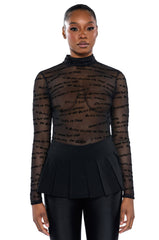 BLACK VILLAGE FOUNDATION LOGO MESH BODYSUIT