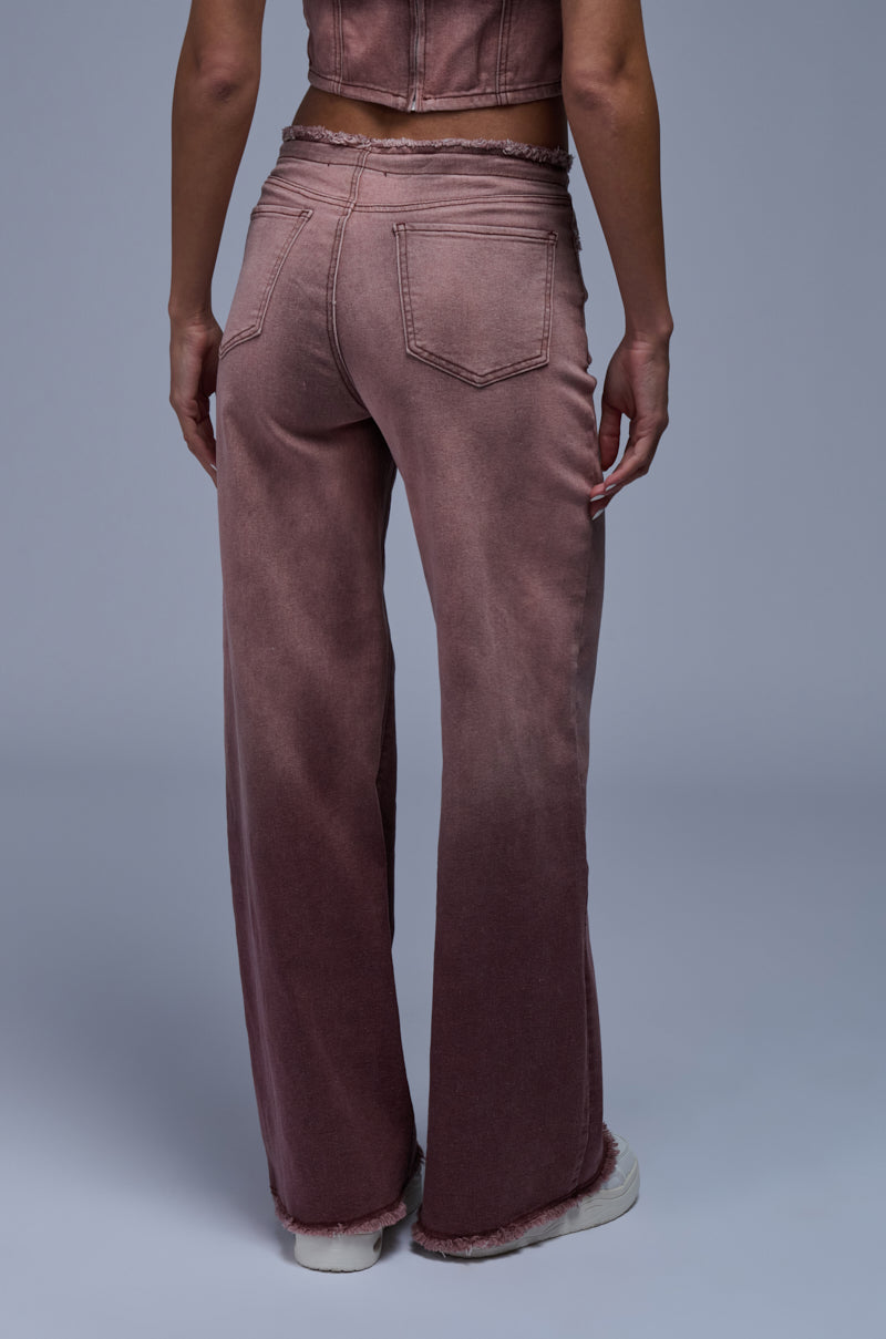 BRAWNWYN OMBRE DENIM BOTTOM IN MAUVE