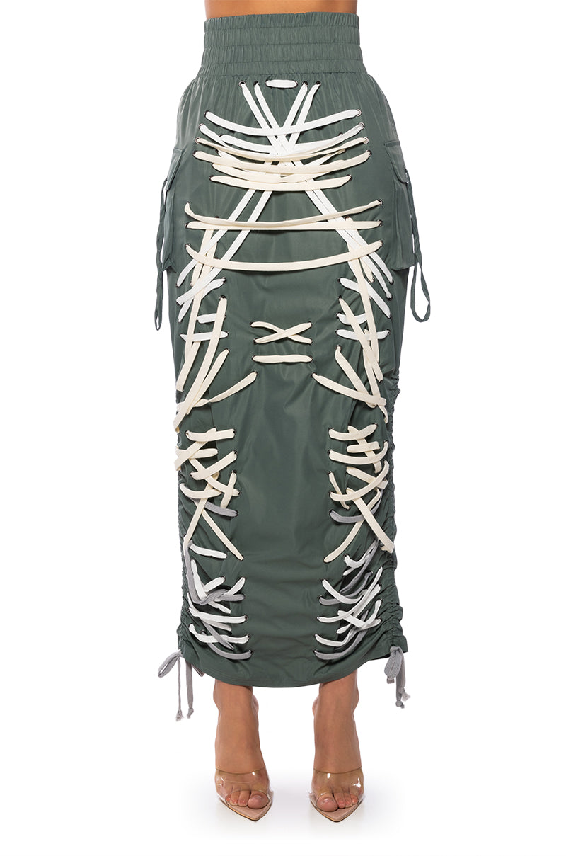 BRIELLE TIED UP MAXI SKIRT