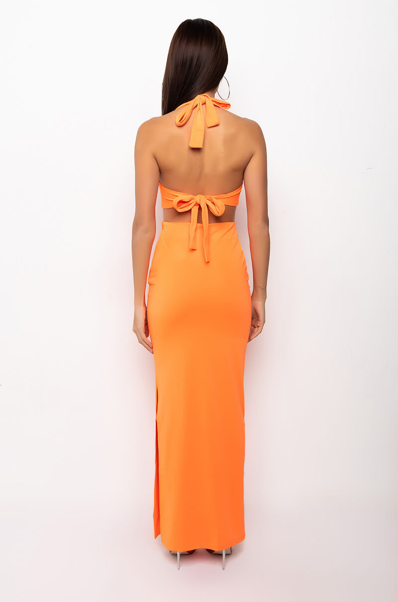 CABO VIBES HALTER TOP MAXI DRESS