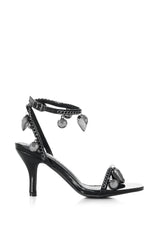 CHERILYNN BLACK BEAD EMBELLISHED SANDAL