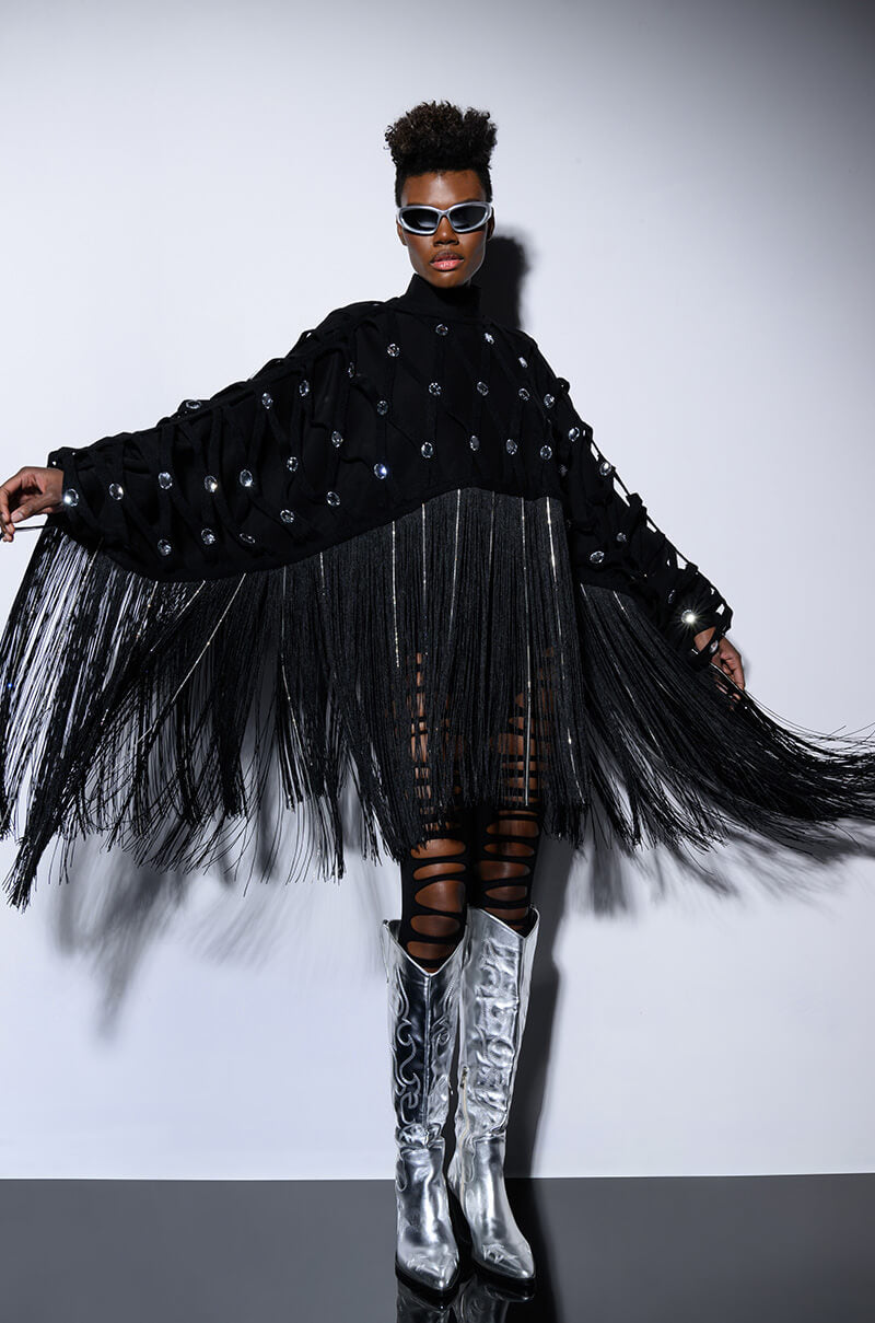 CITY LIVIN FRINGE SWEATSHIRT