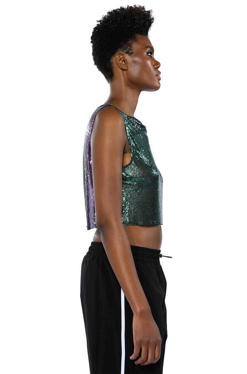 COME MY WAY CHAINMAIL TANK TOP