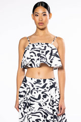 DALI'S MUSE BANDEAU ABSTRACT TOP