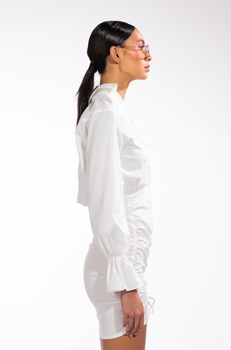 DAY DATE STRETCH SHIRT DRESS