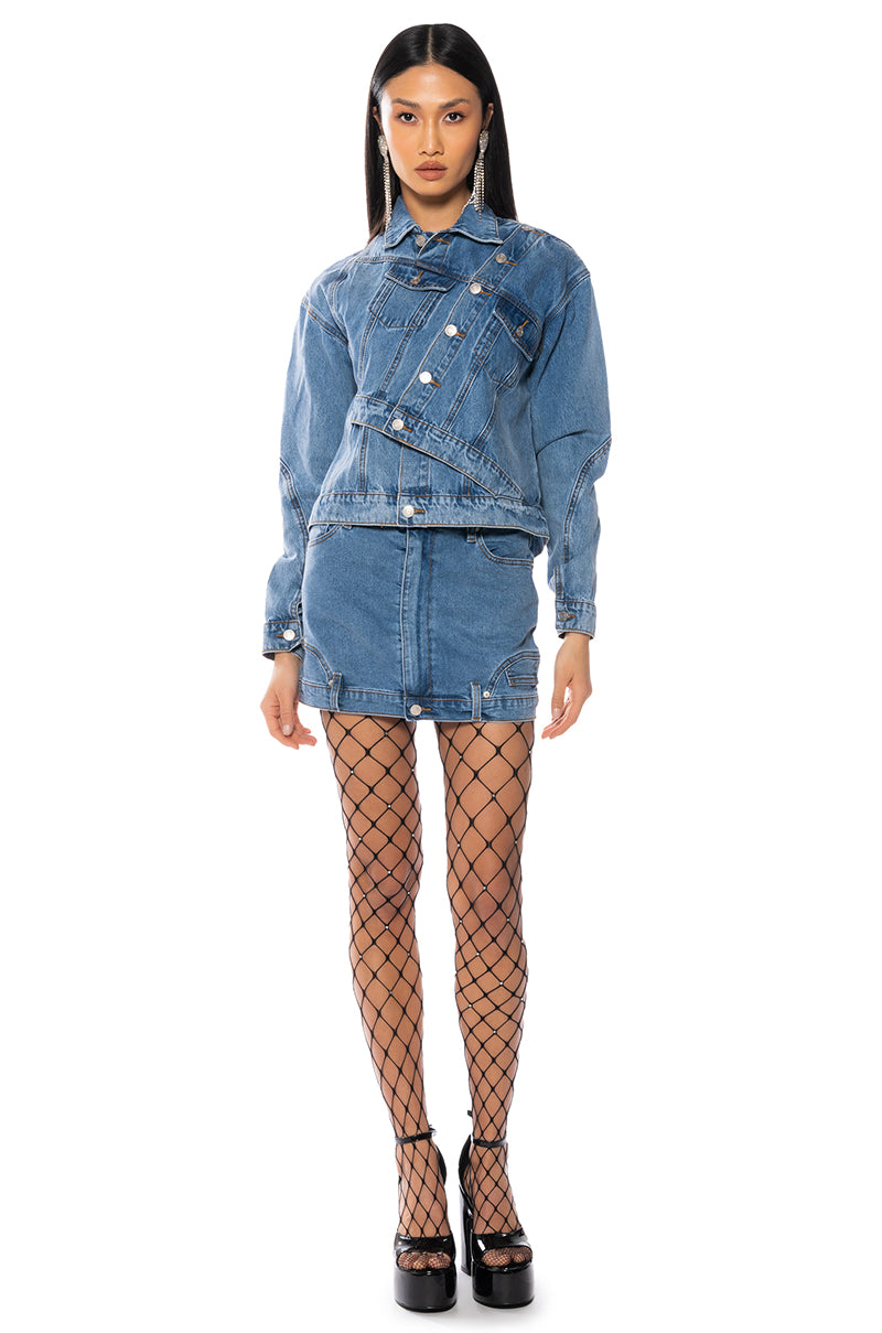 DOUBLE TIME DENIM PULLOVER