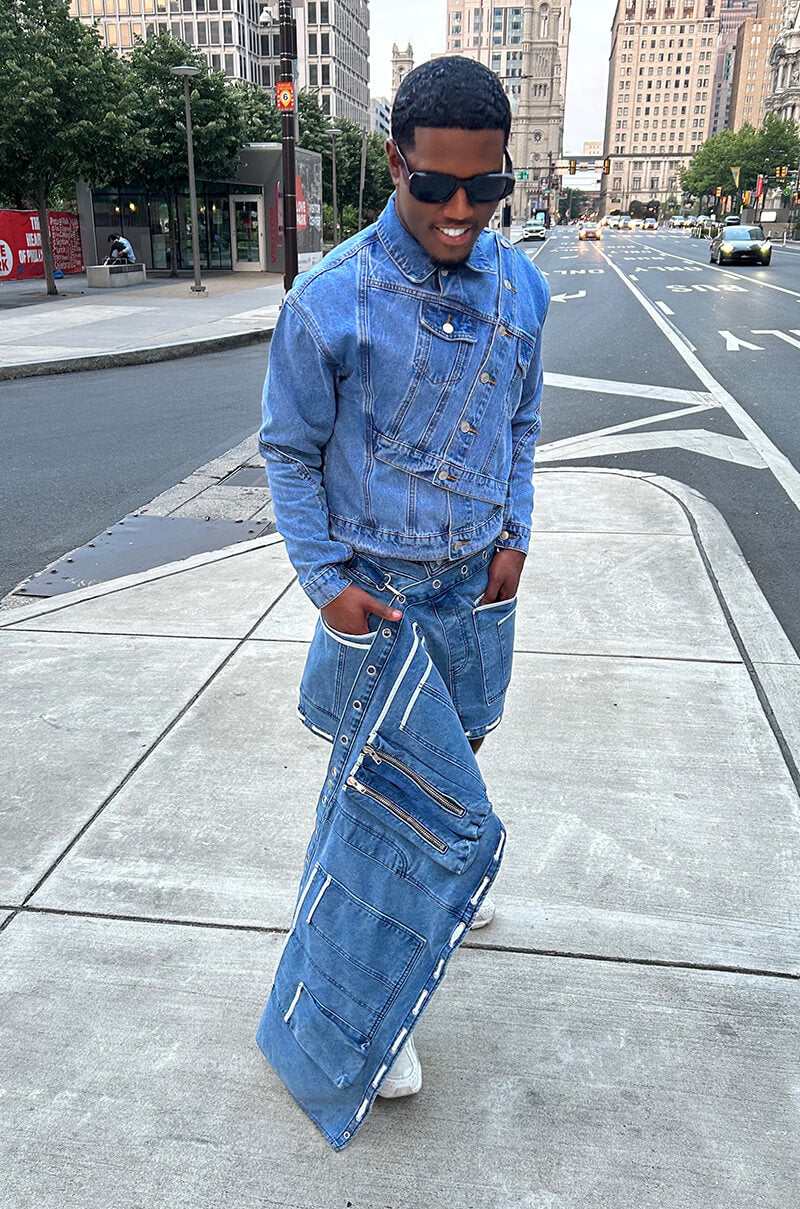 DOUBLE TIME DENIM PULLOVER