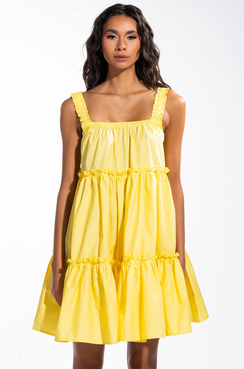 DREAMER RUFFLE MINI DRESS